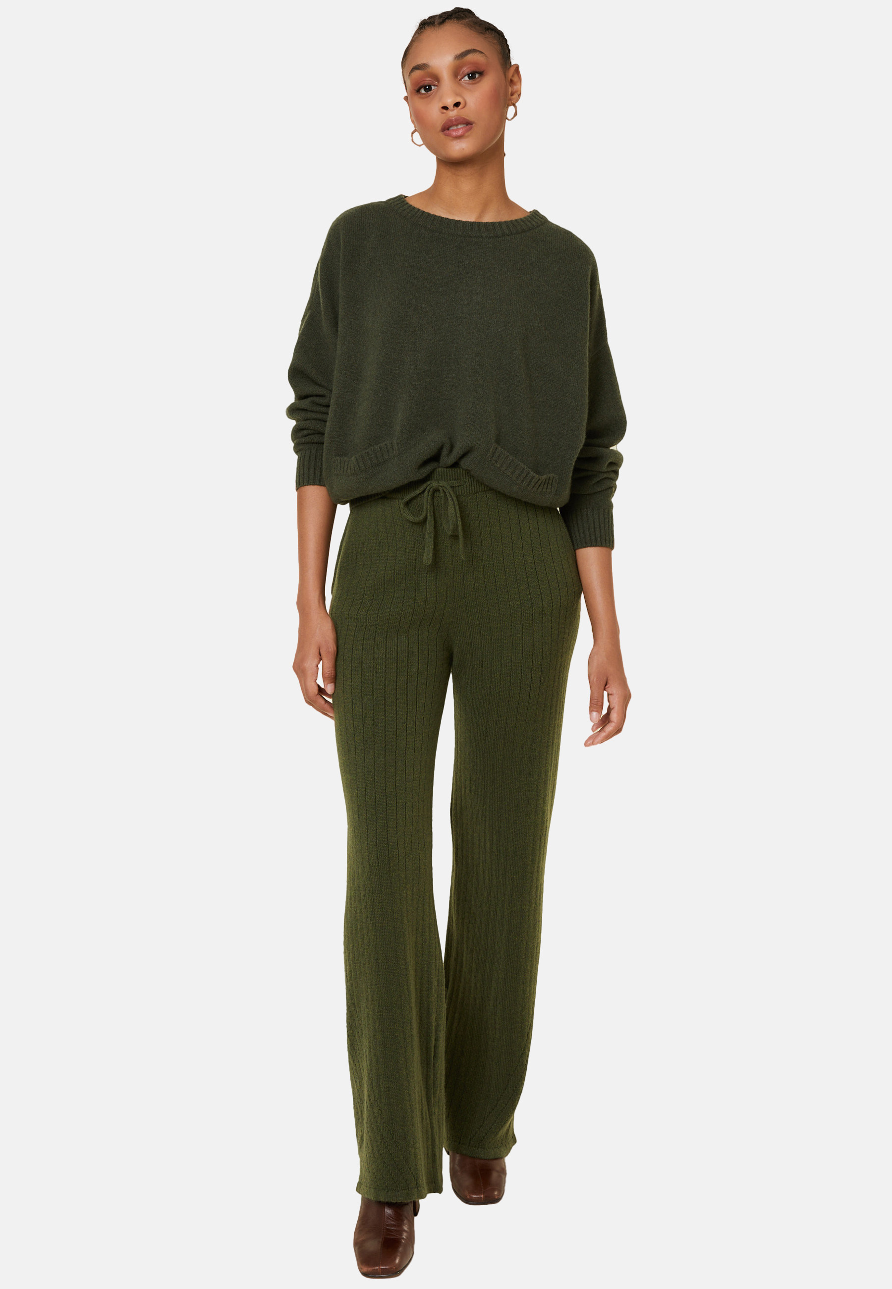 Pantalon fluide en laine et cachemire - Galya