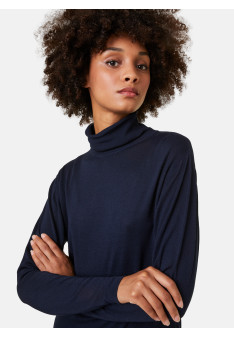 Bamboo cashmere turtleneck t-shirt - Aerio