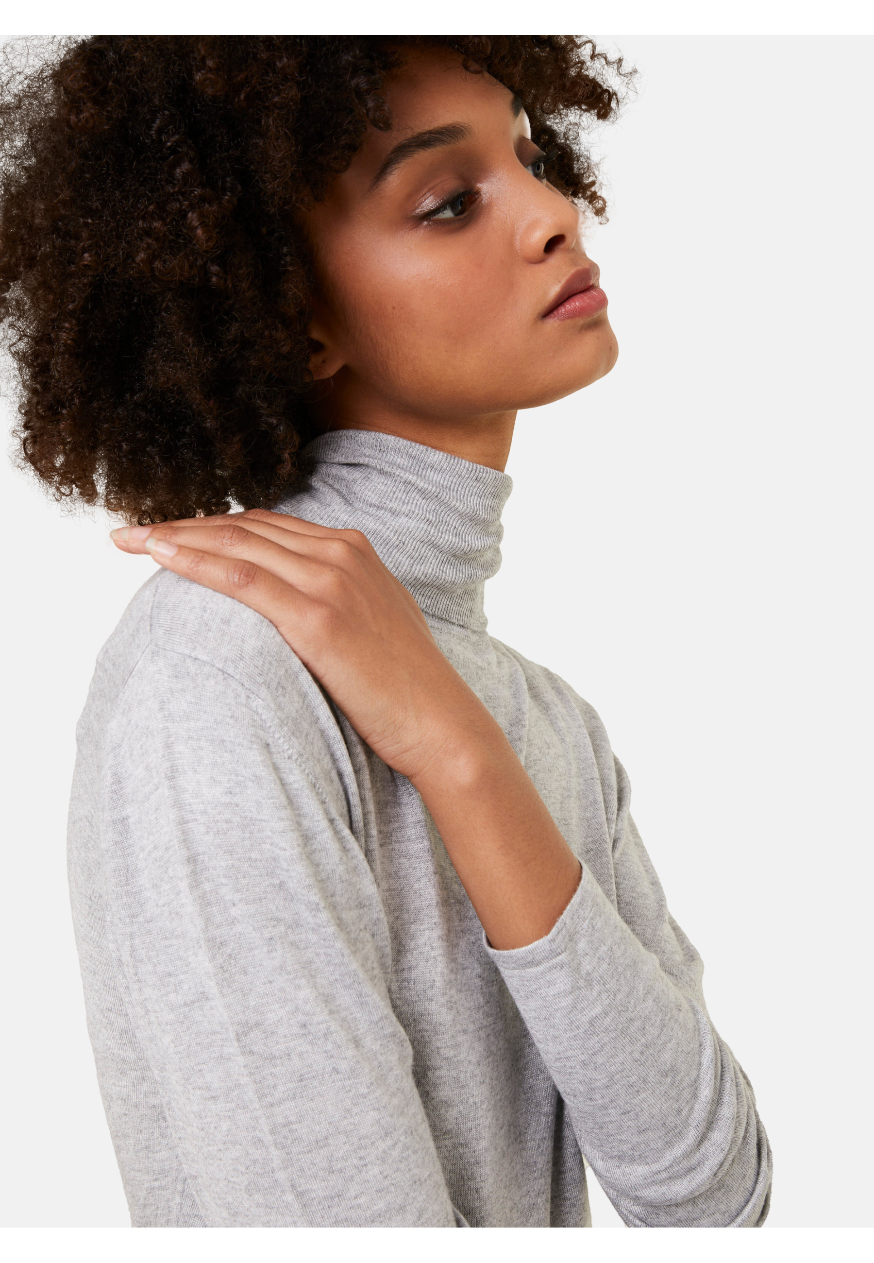 Bamboo cashmere turtleneck t-shirt - Aerio