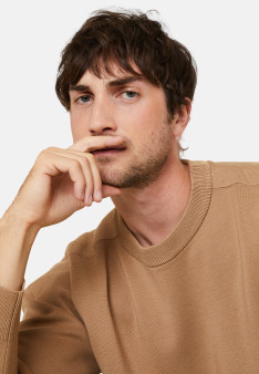 Loose-fit round-neck sweater in merino wool - Felix