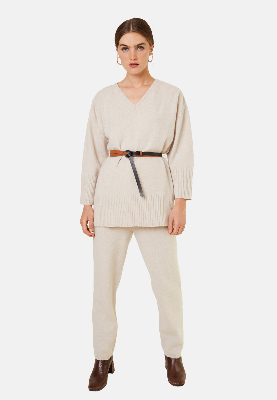 Suéter Cashmere Blend com fenda solta - Darius