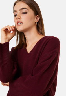 Loose sweater with slits in recycled cashmere and wool - Darius