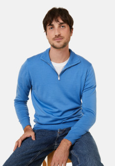 Pull col camionneur avec logo en laine mérinos - Ryan