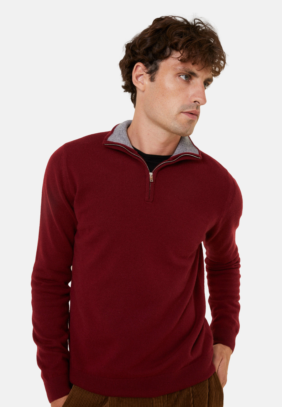 Cashmere sweater with trucker collar - Emile