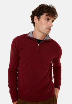 Cashmere sweater with trucker collar - Emile
