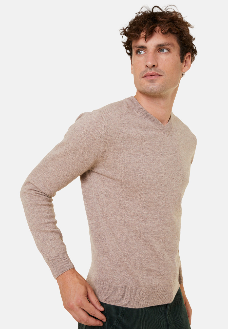 Suéter de cashmere com decote em V - Evann