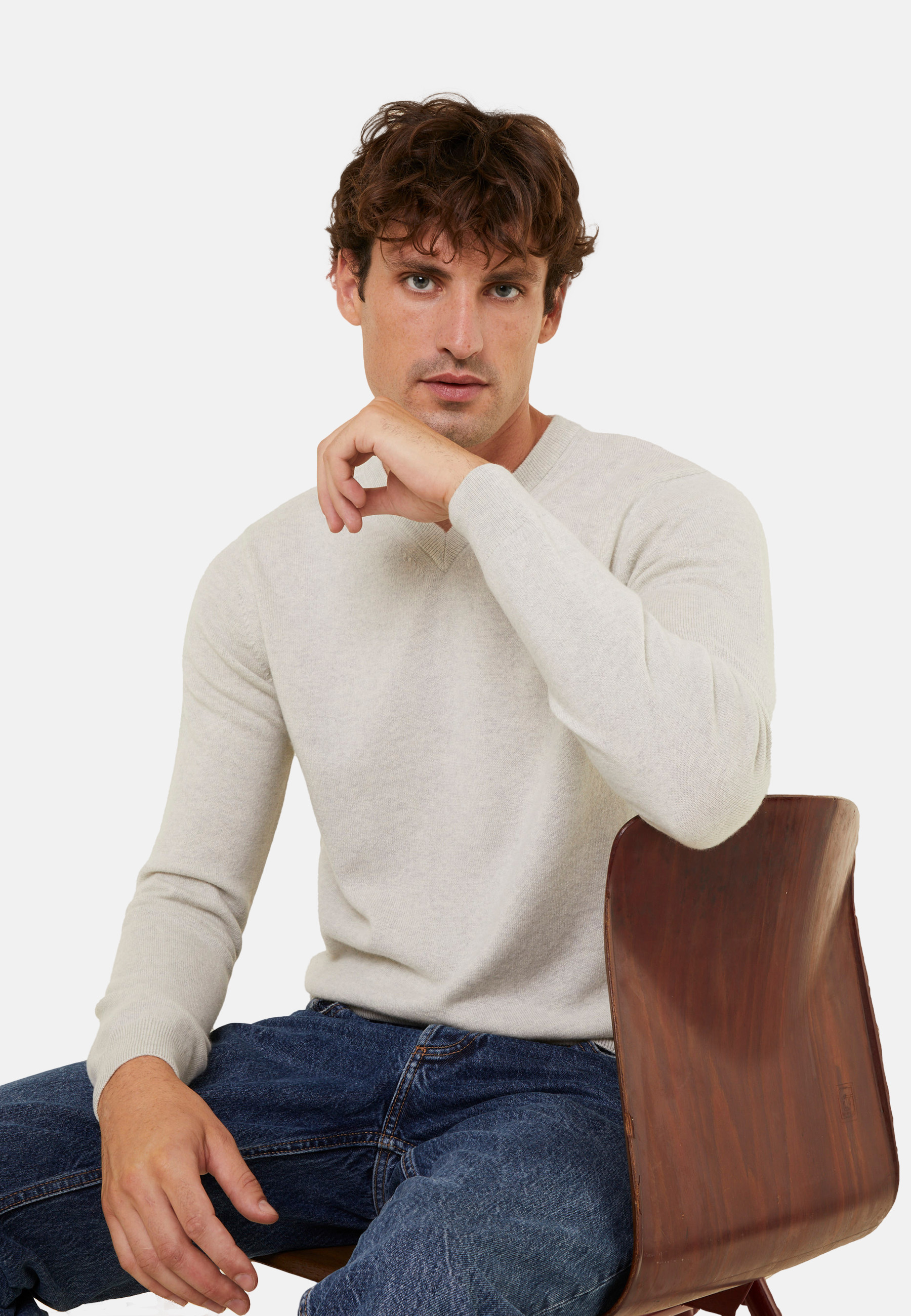 Cashmere V-neck sweater - Evann
