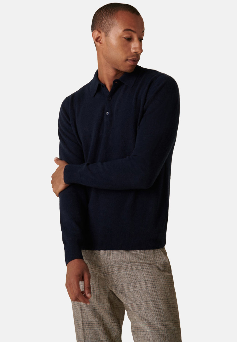 Suéter de cashmere com gola polo - Emerson