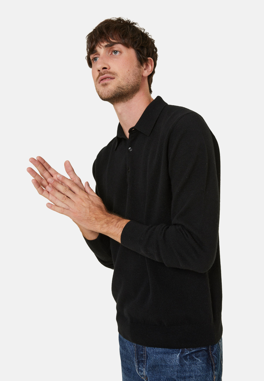 Suéter de cashmere com gola polo - Emerson