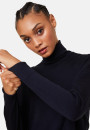 Merino wool turtleneck sweater with slits - Amy