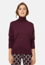 Merino wool turtleneck sweater with slits - Amy