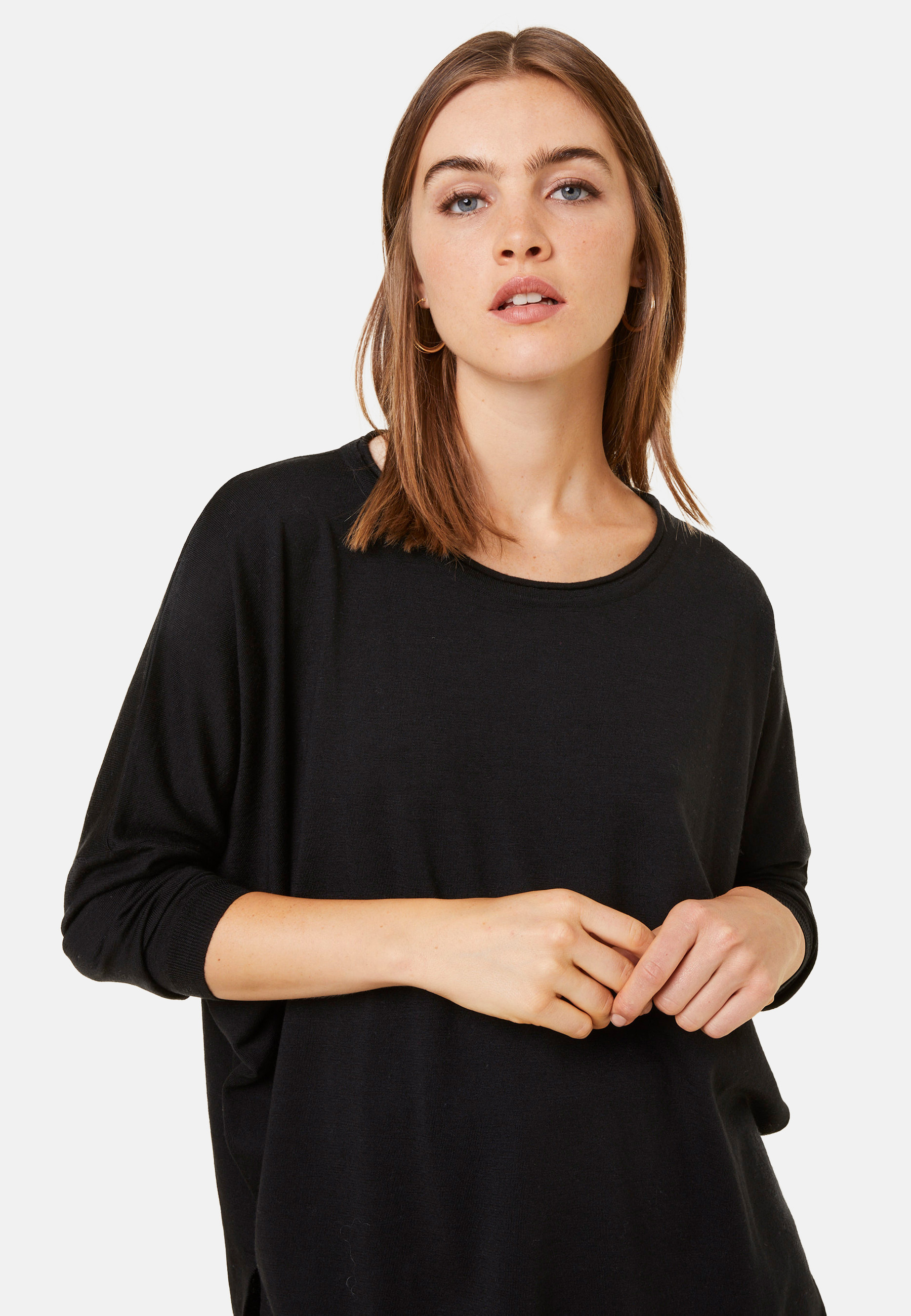 Pull ample col rond en laine mérinos - Azel