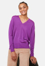 Merino wool V-neck sweater with slits - Aurora