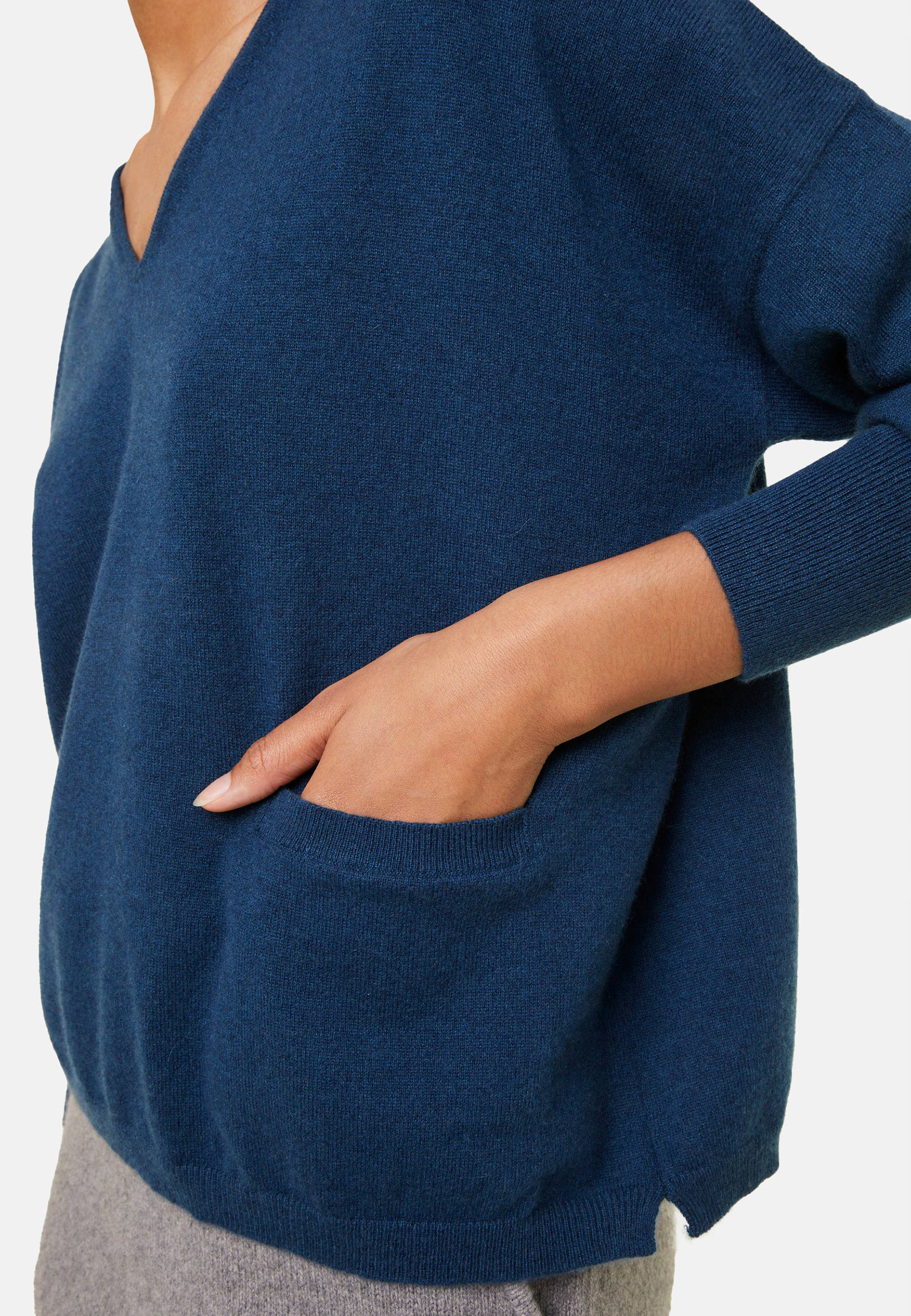 Short cashmere sweater with pocket - Balba