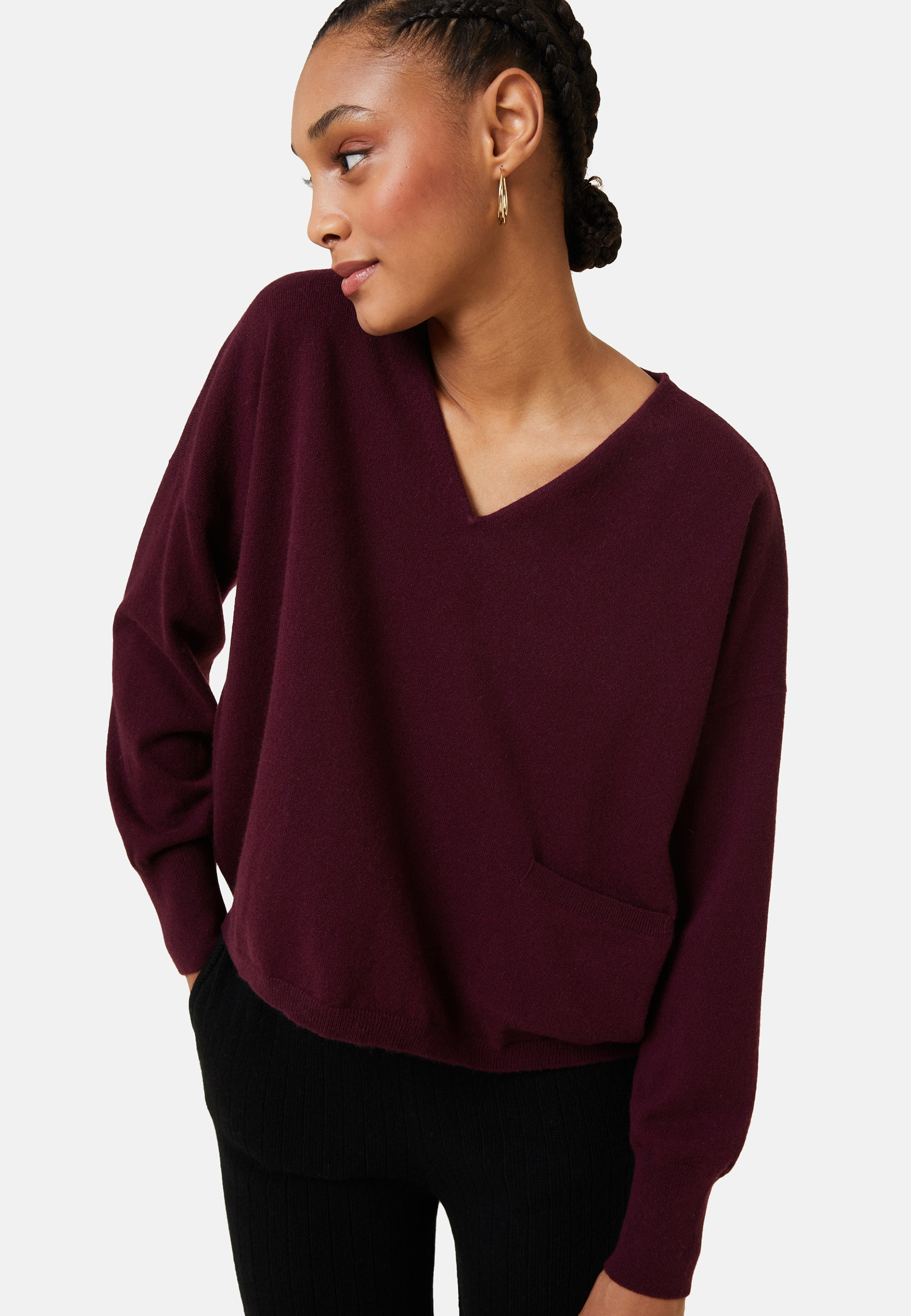 Pull court en cachemire avec poche - Balba
