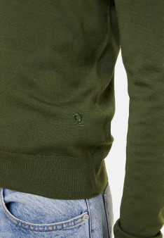 Buttoned vest with logo in merino wool - Etienne