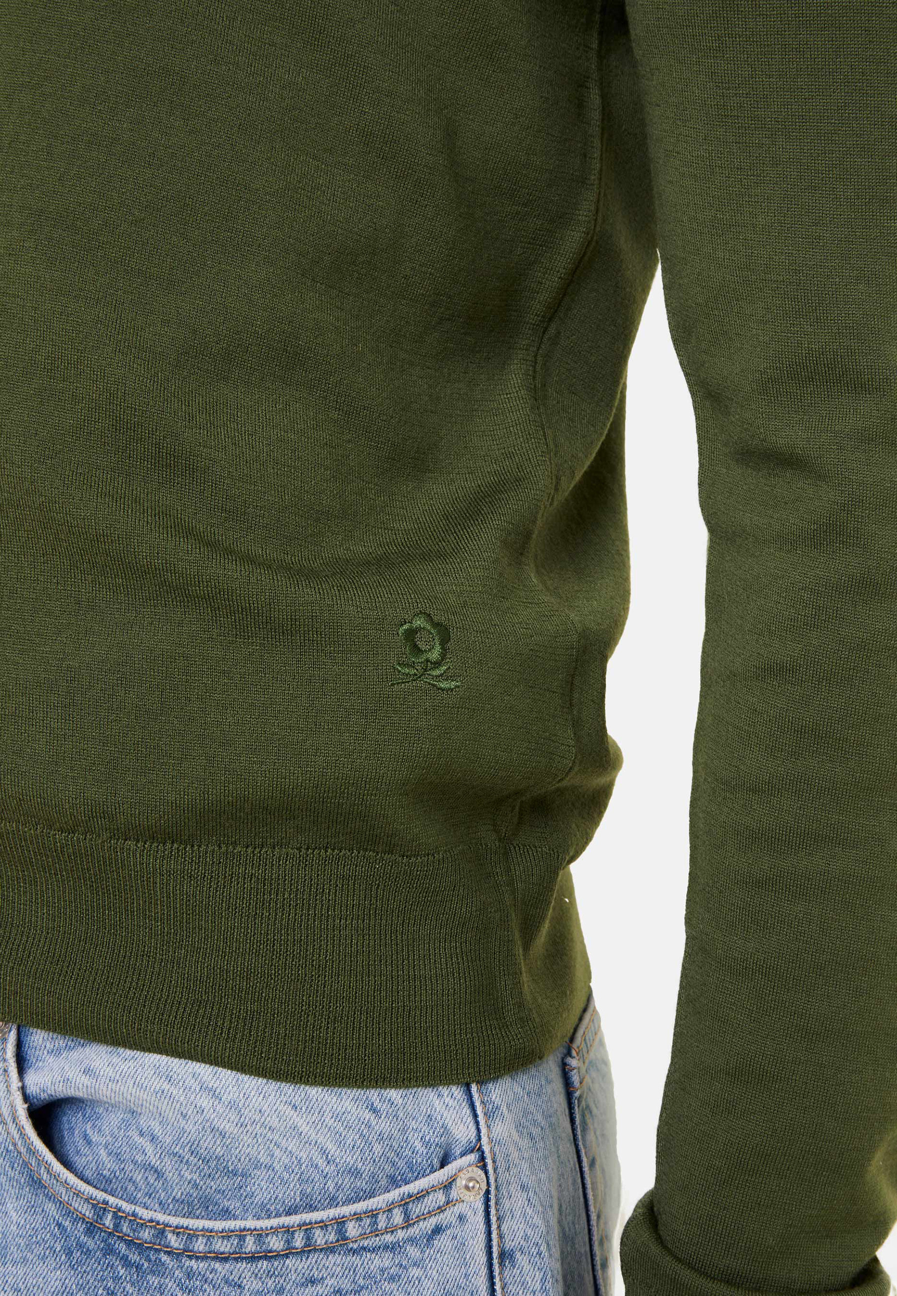 Buttoned vest with logo in merino wool - Etienne