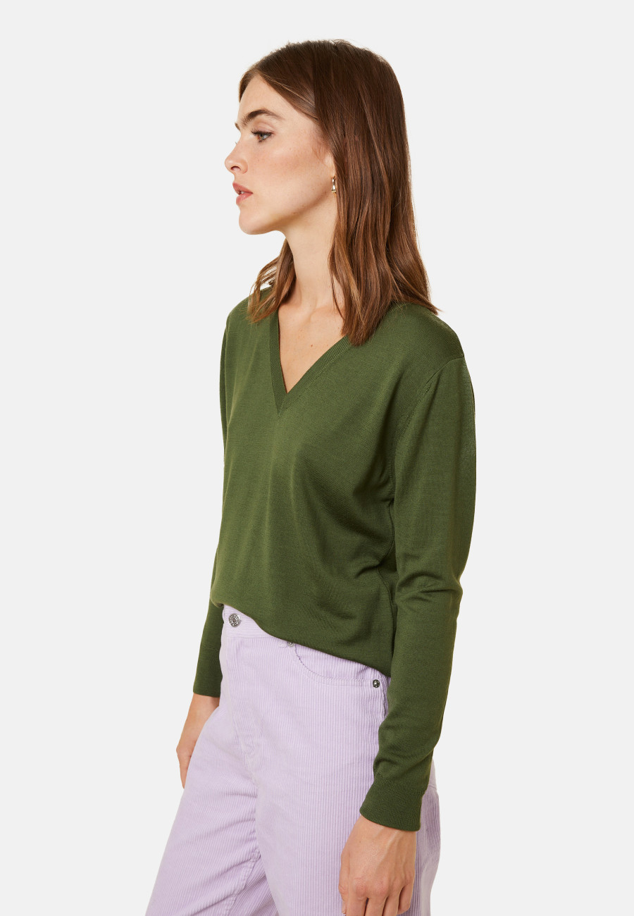 Merino wool V-neck sweater - Arya