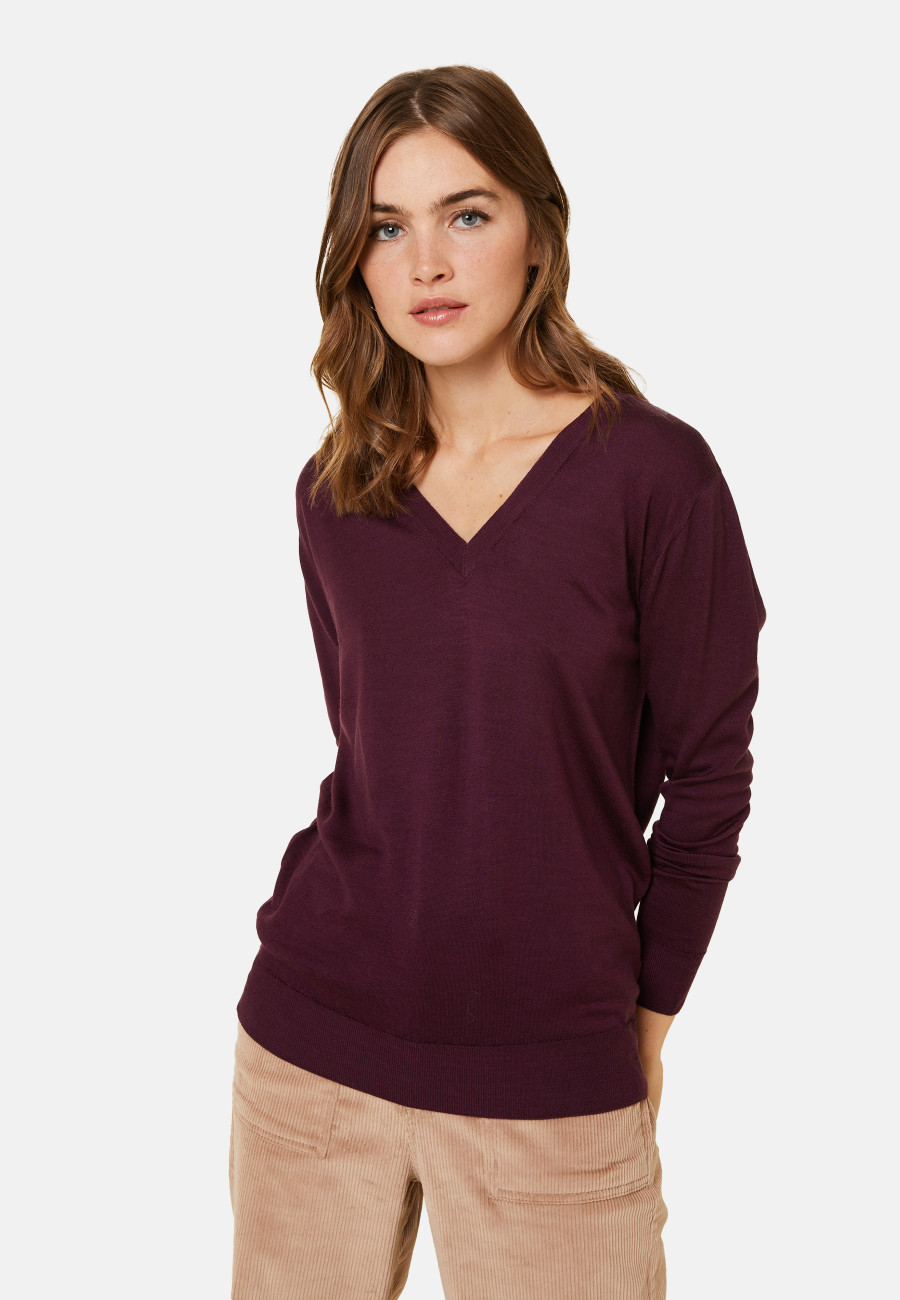 Merino wool V-neck sweater - Arya