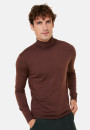 Turtleneck sweater with logo in merino wool - Enzo