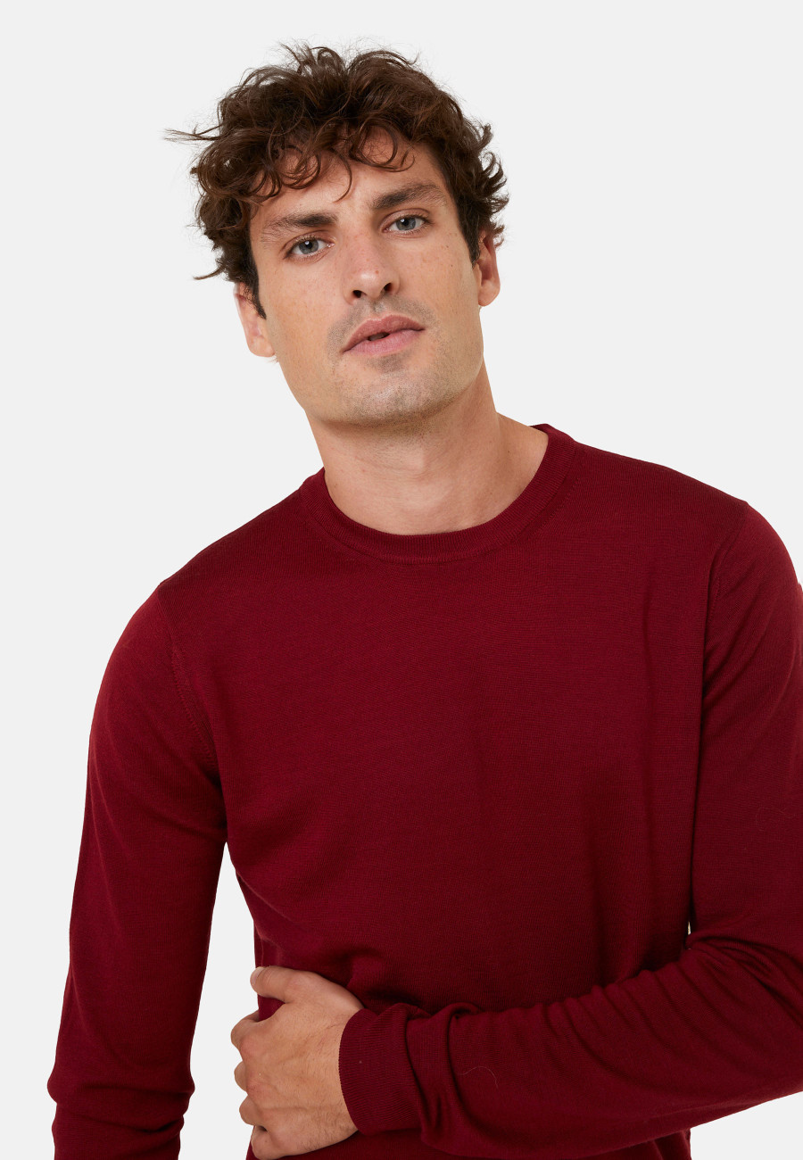 Suéter de lã merino com gola redonda Eddie