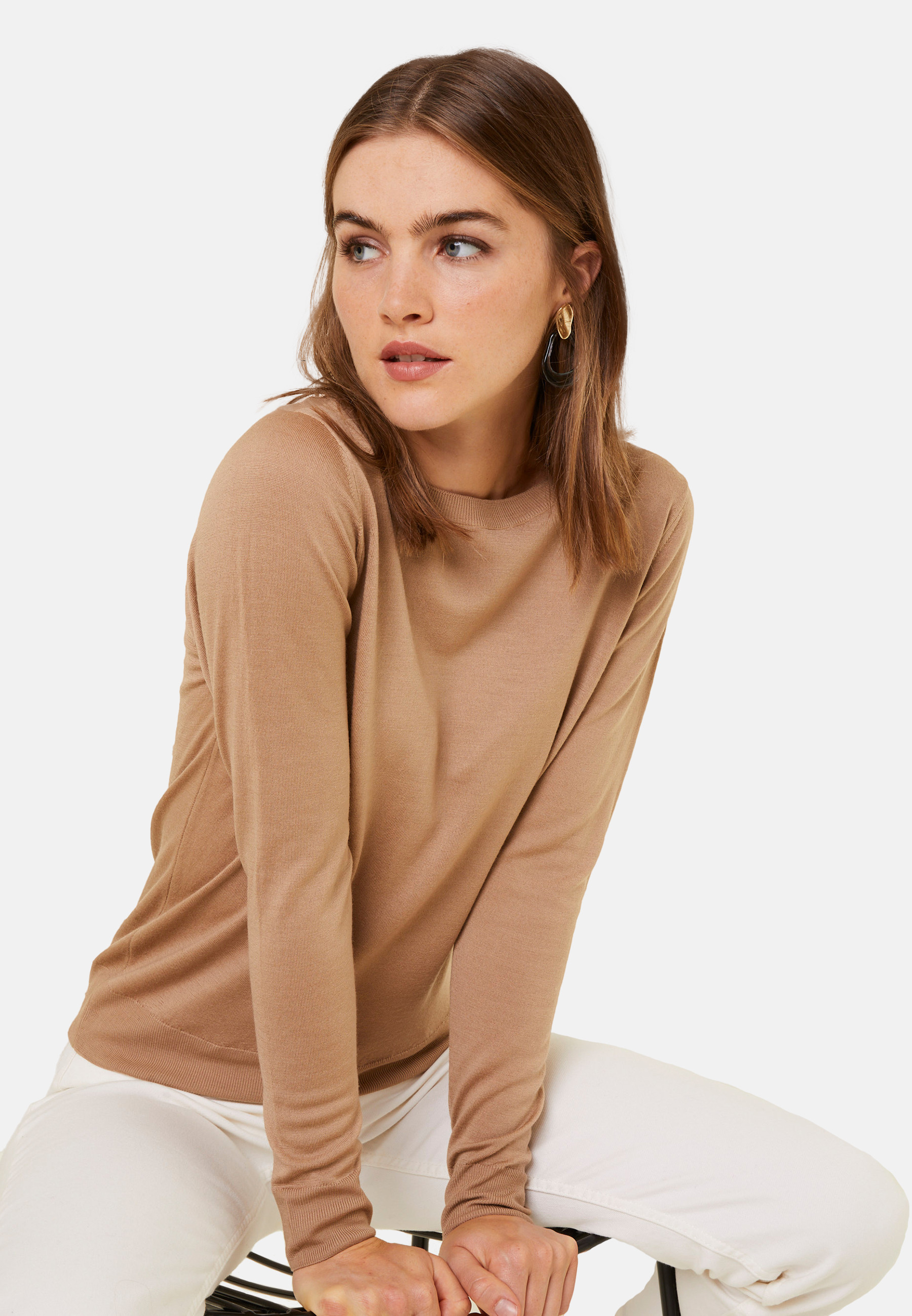 Merino wool round neck sweater - Asena