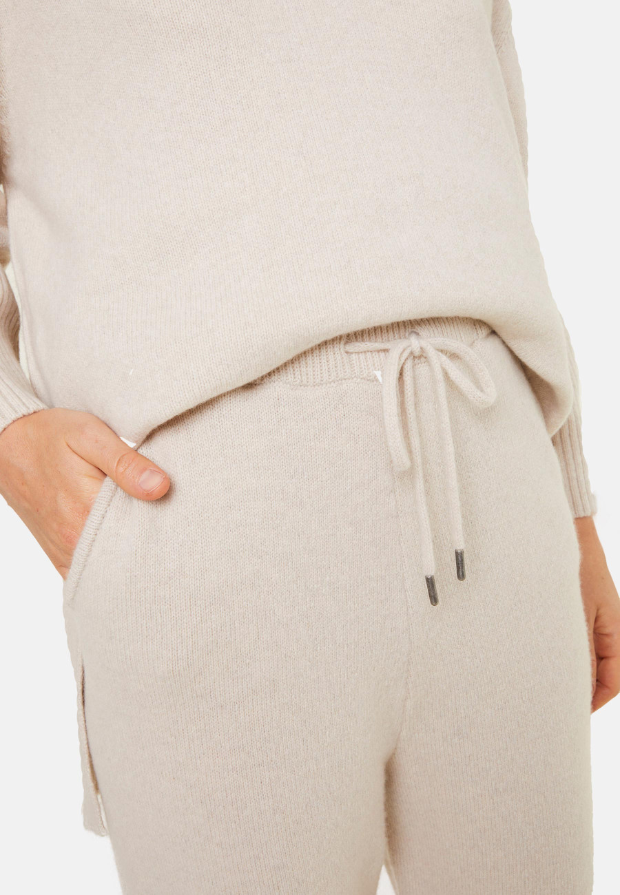 Calça jogger com bolsos em cashmere e lã reciclada - Anka