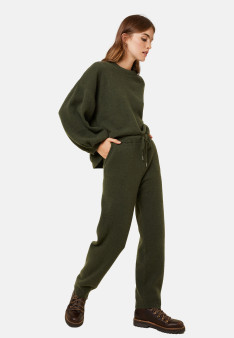 Joggers with pockets in recycled cashmere and wool - Anka