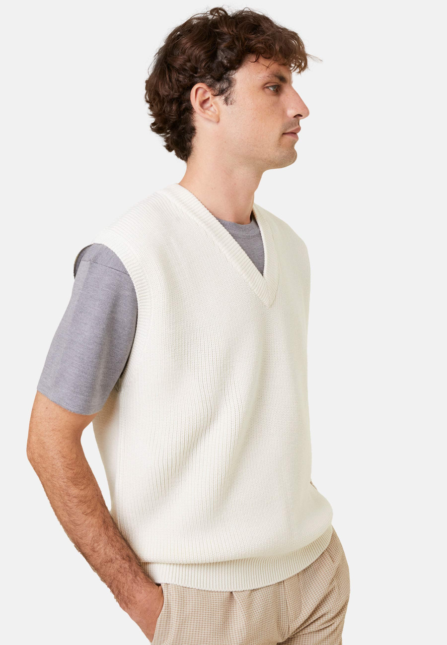 Sleeveless sweater in merino wool - Felipe
