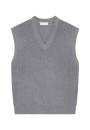 Sleeveless V-neck sweater in merino wool - Felipe