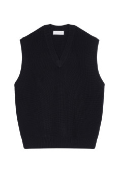Sleeveless V-neck sweater in merino wool - Felipe