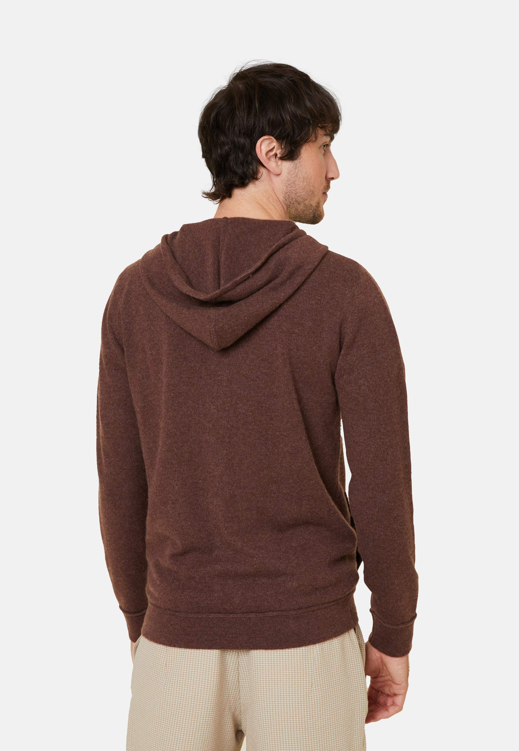 Gilet zippé à capuche en cachemire - Bradley