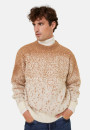 Two-tone round-neck mohair sweater - Figaro