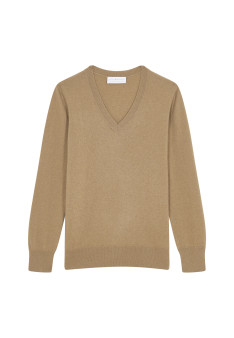 Pull col V en cachemire - Abel 7852 celadon - 94 Vert amande