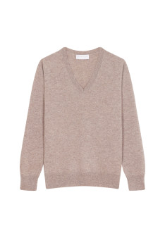 Pull col V en cachemire - Abel 7852 celadon - 94 Vert amande