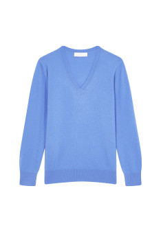 Pull col V en cachemire - Abel 7852 celadon - 94 Vert amande