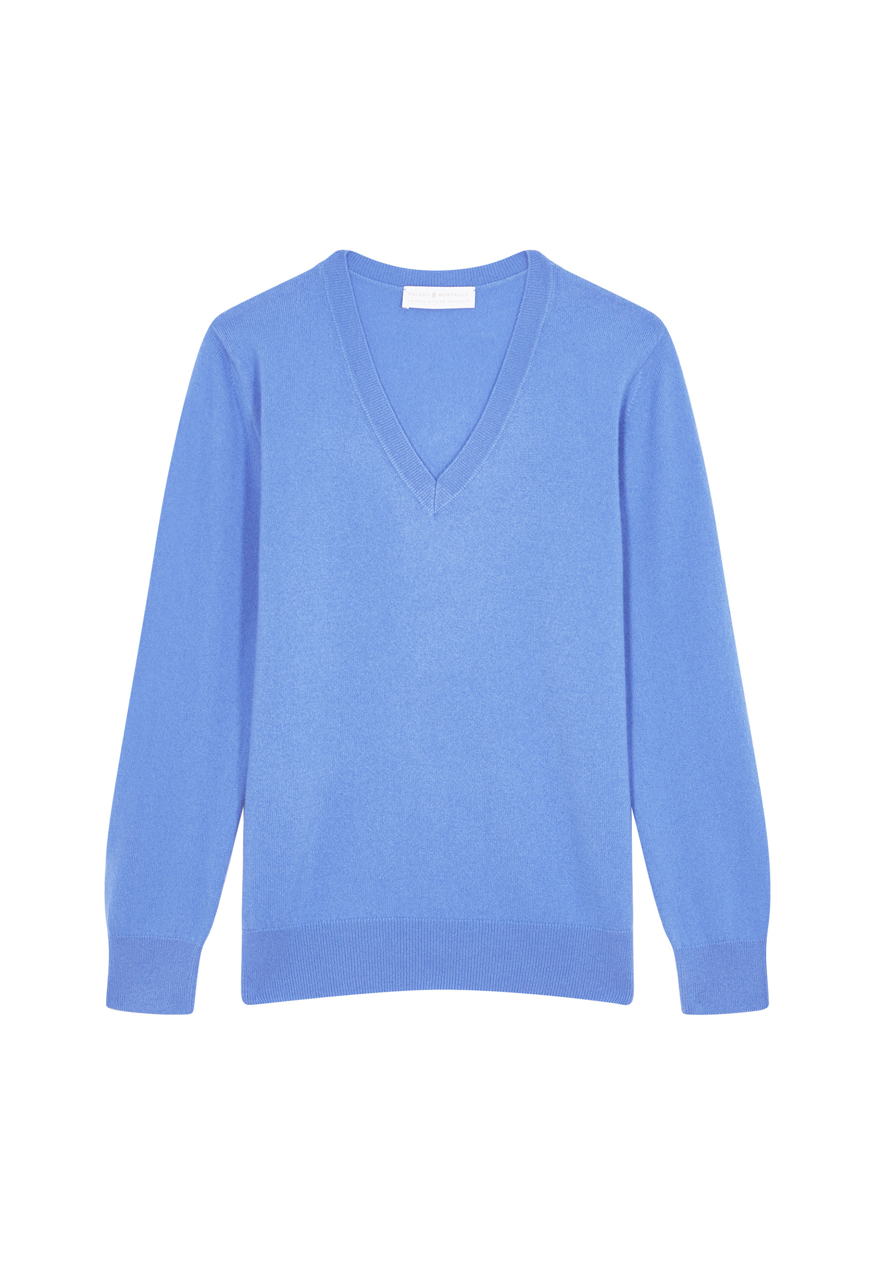 Pull col V en cachemire - Abel 7852 celadon - 94 Vert amande