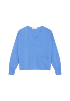 Short cashmere sweater with pocket - Balba