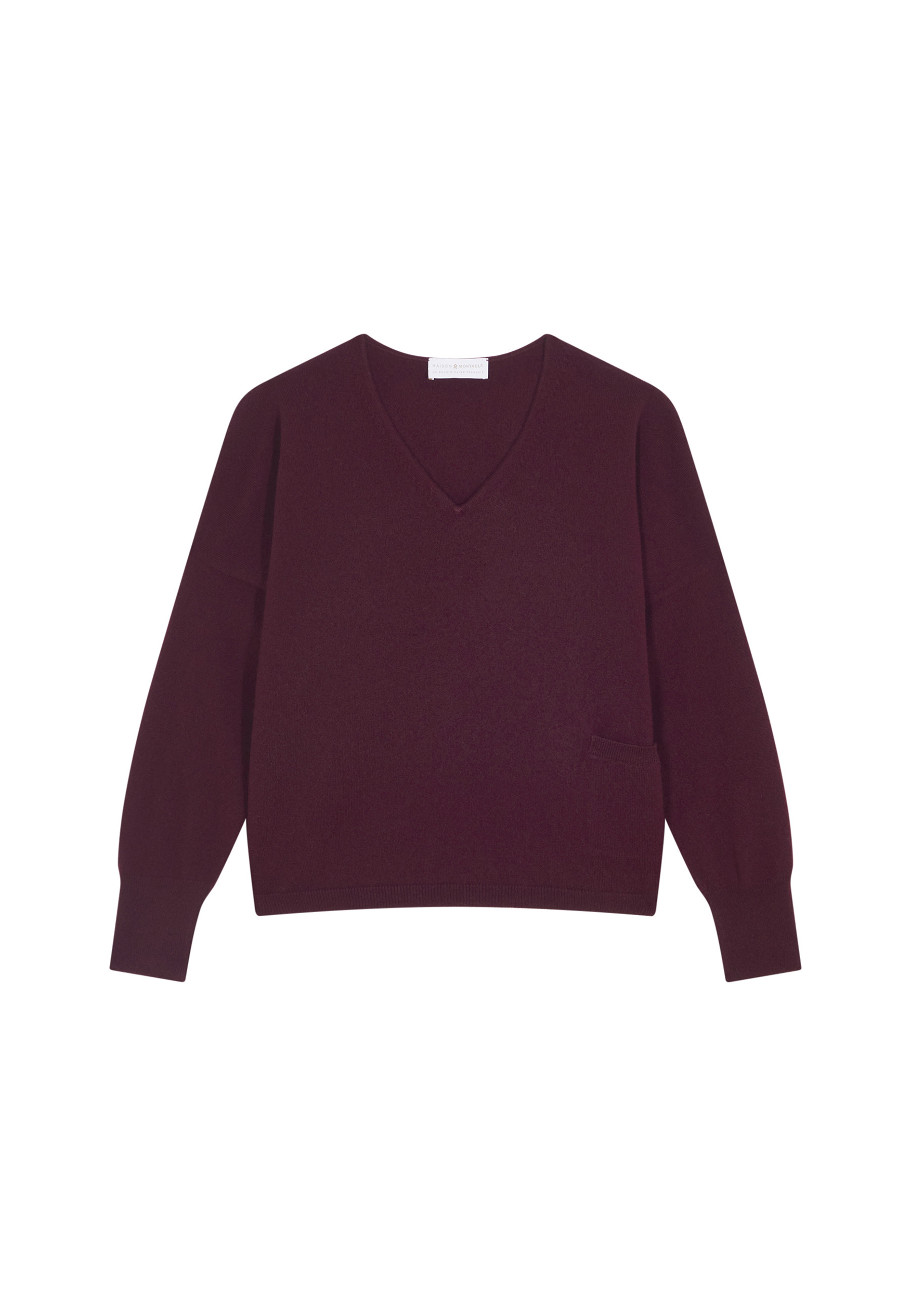 Short cashmere sweater with pocket - Balba
