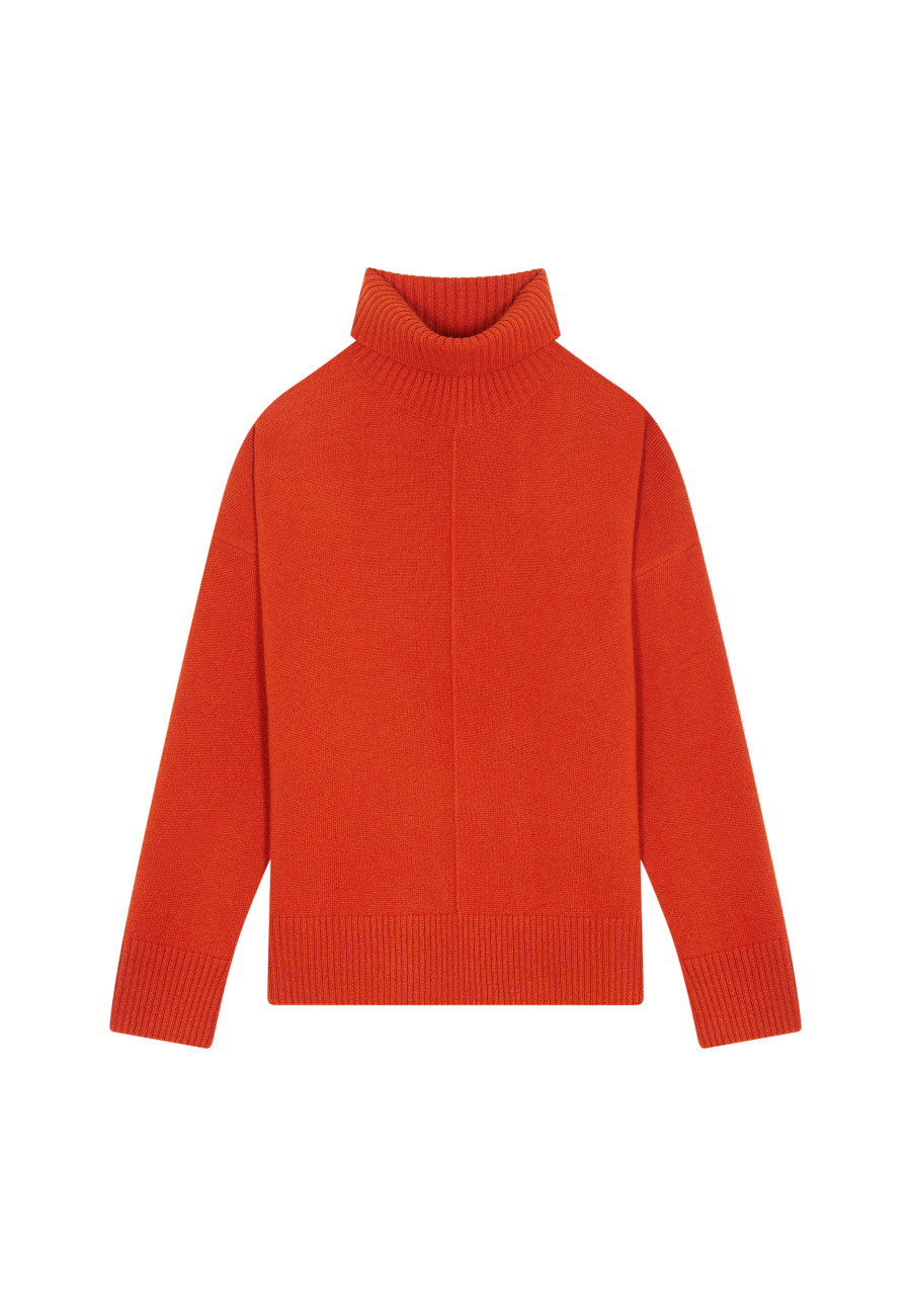 Turtleneck sweater with cashmere slits - Adena