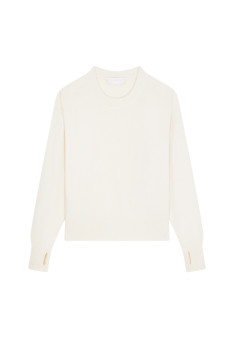 Wool and cashmere mitten-sleeved round-neck sweater - Gemma