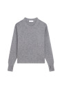 Pull col rond manches mitaines en laine et cachemire - Gemma 7811 volute - 09 Gris moyen