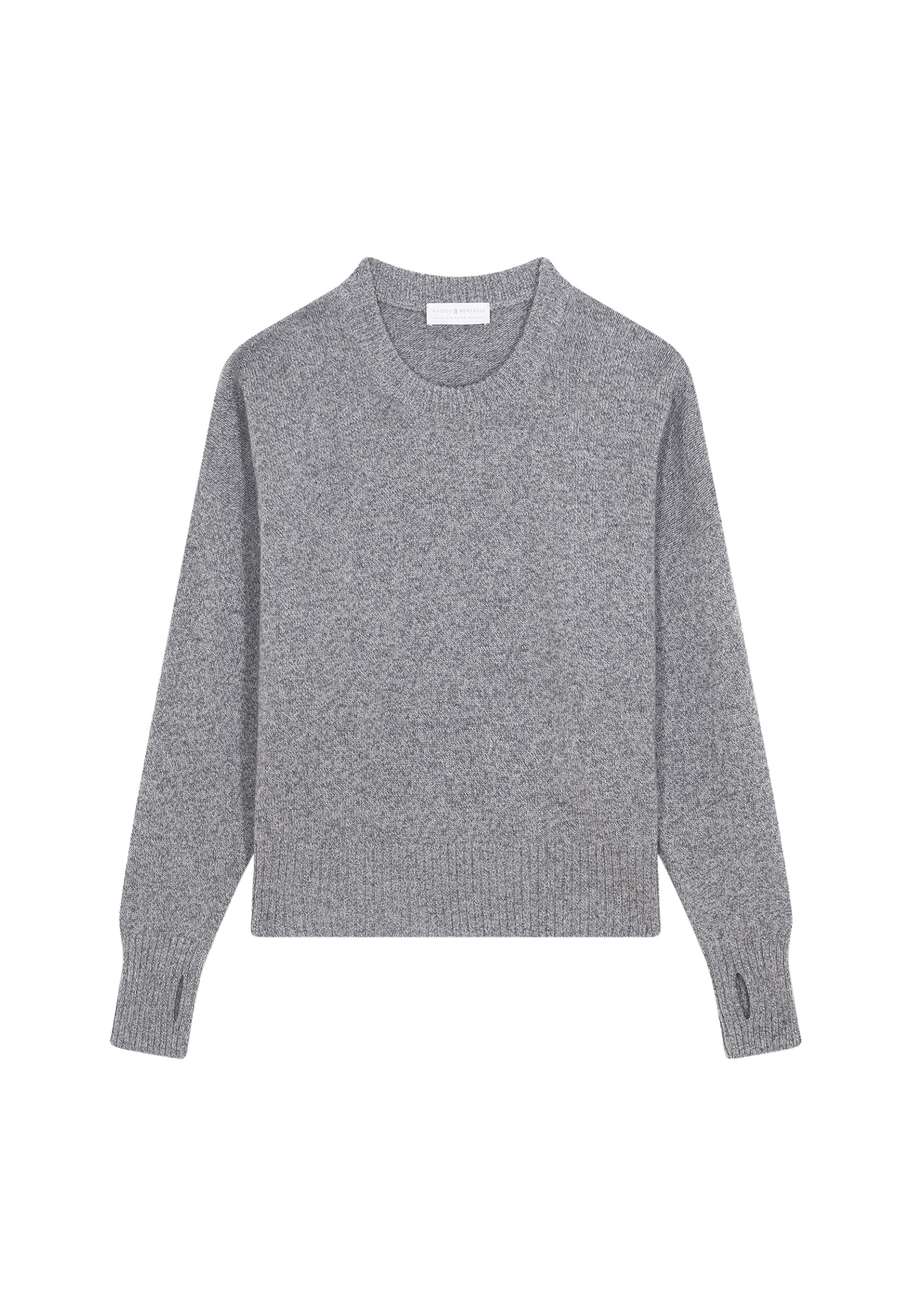 Wool and cashmere mitten-sleeved round-neck sweater - Gemma