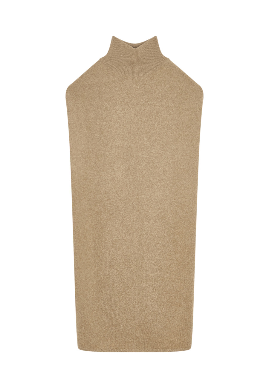 Sleeveless high neck tunic in wool and cashmere - Garance