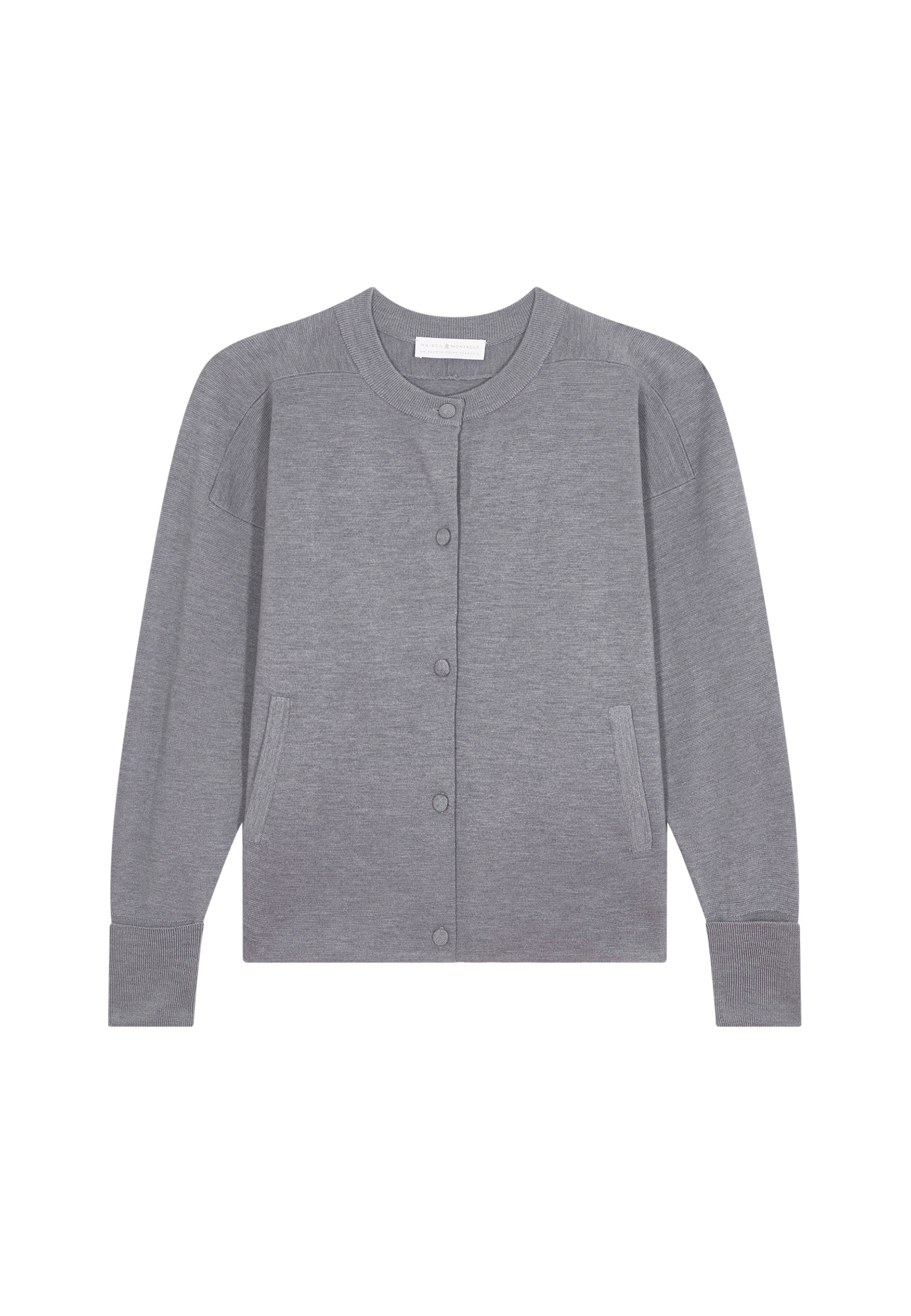 Veste boutonnée à poches en laine mérinos - Gaspard