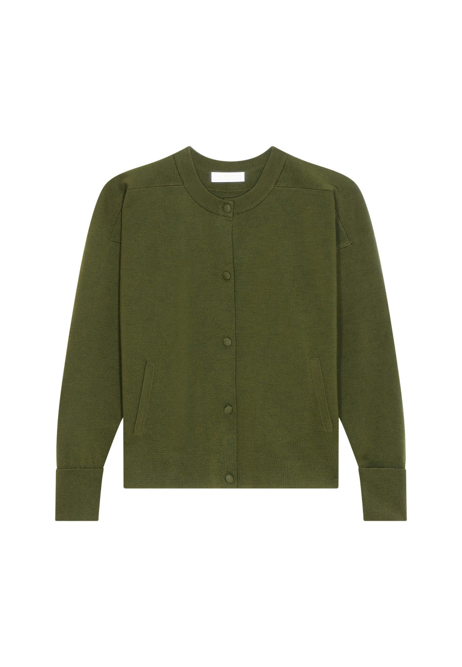 Buttoned jacket with pockets in merino wool - Gaspard