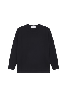 Loose-fit round-neck sweater in merino wool - Guerande
