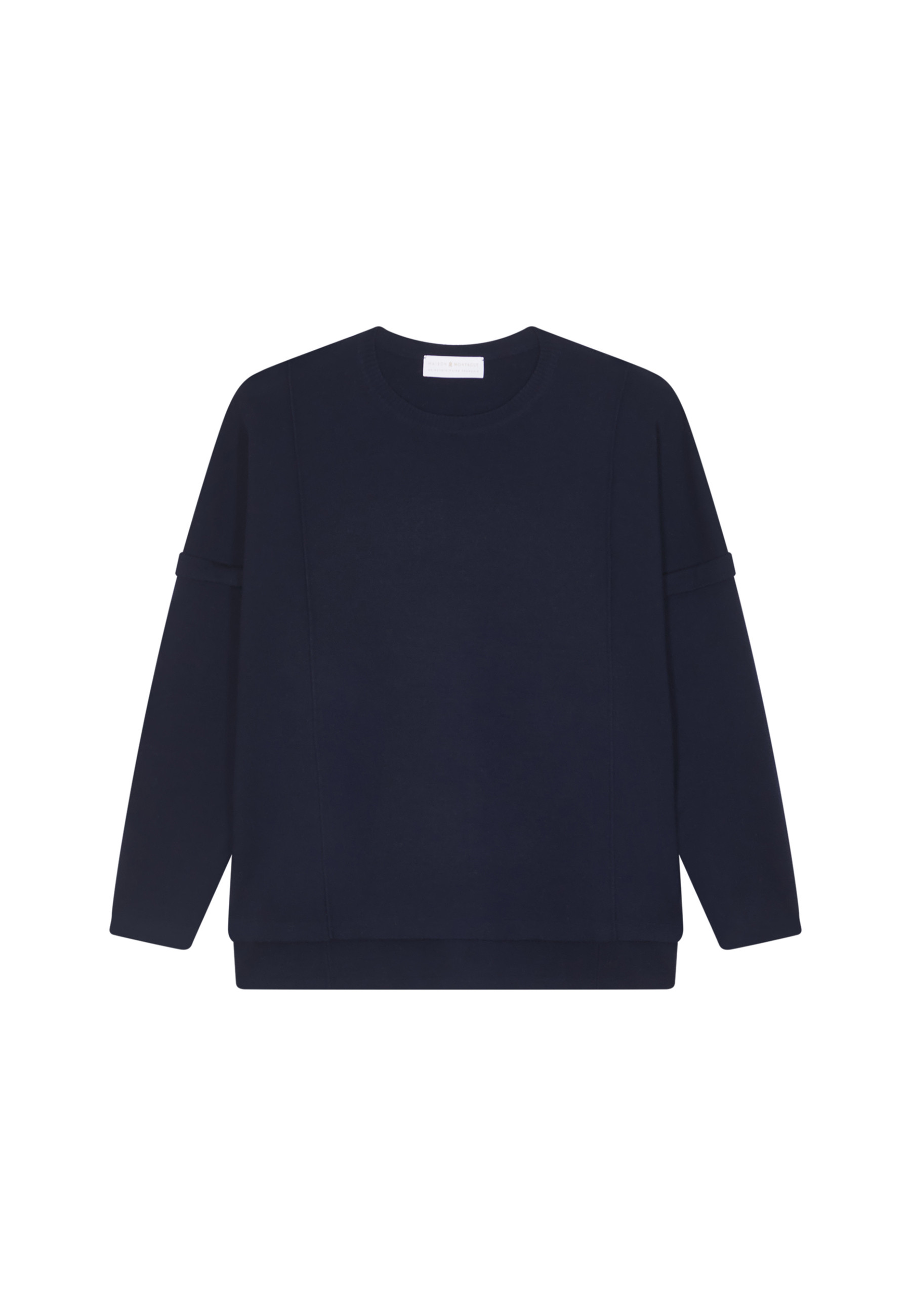 Loose-fit round-neck sweater in merino wool - Guerande