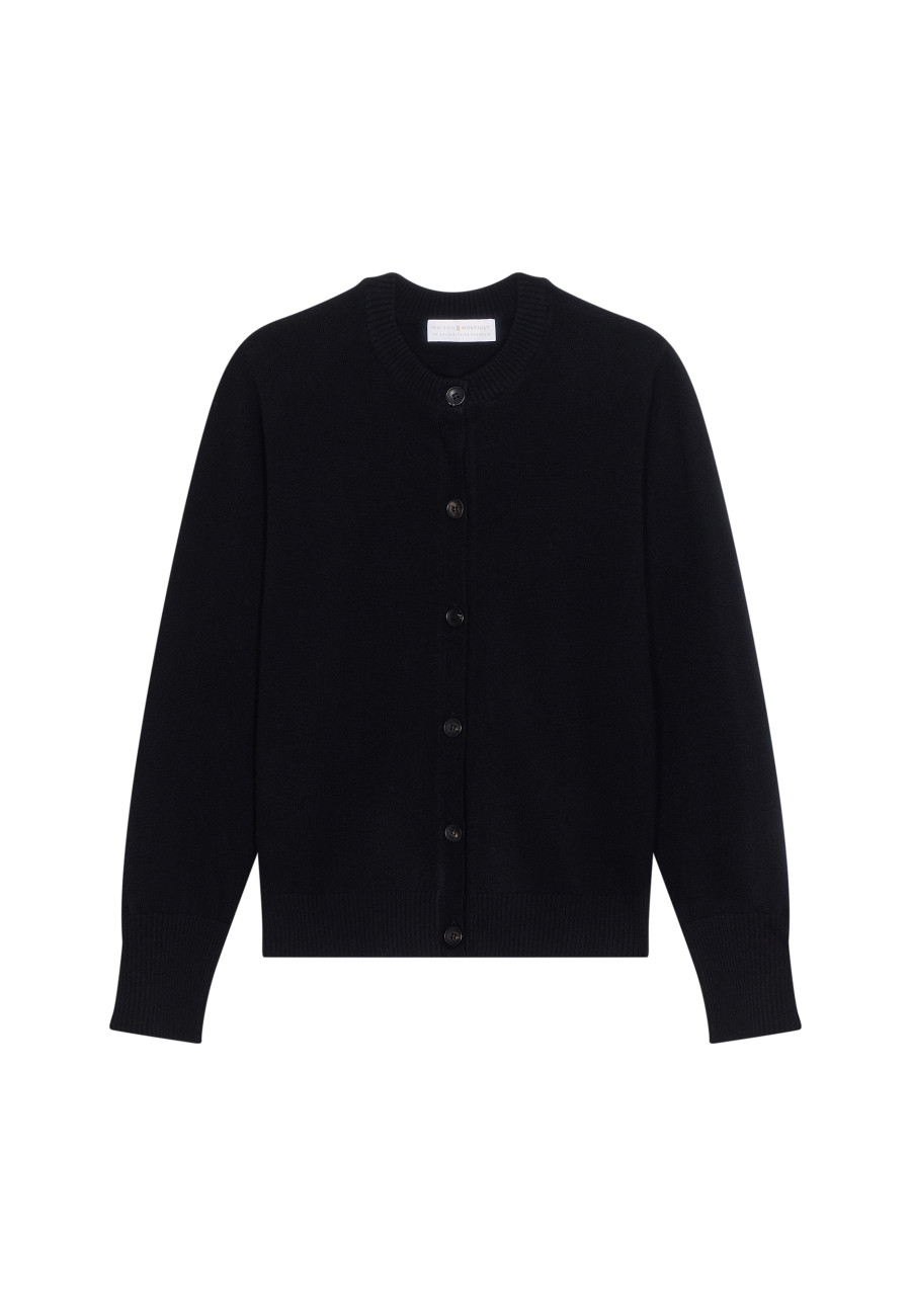 Cardigan Cashmere com gola redonda e botões - Ari