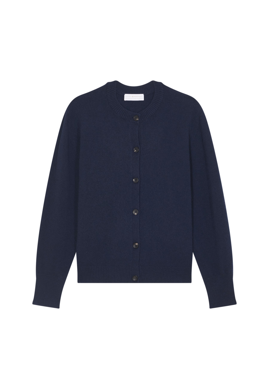 Cardigan Cashmere com gola redonda e botões - Ari